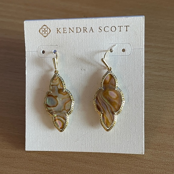 NWT Kendra Scott Abbie Drop Abalone Earrings - Picture 5 of 6